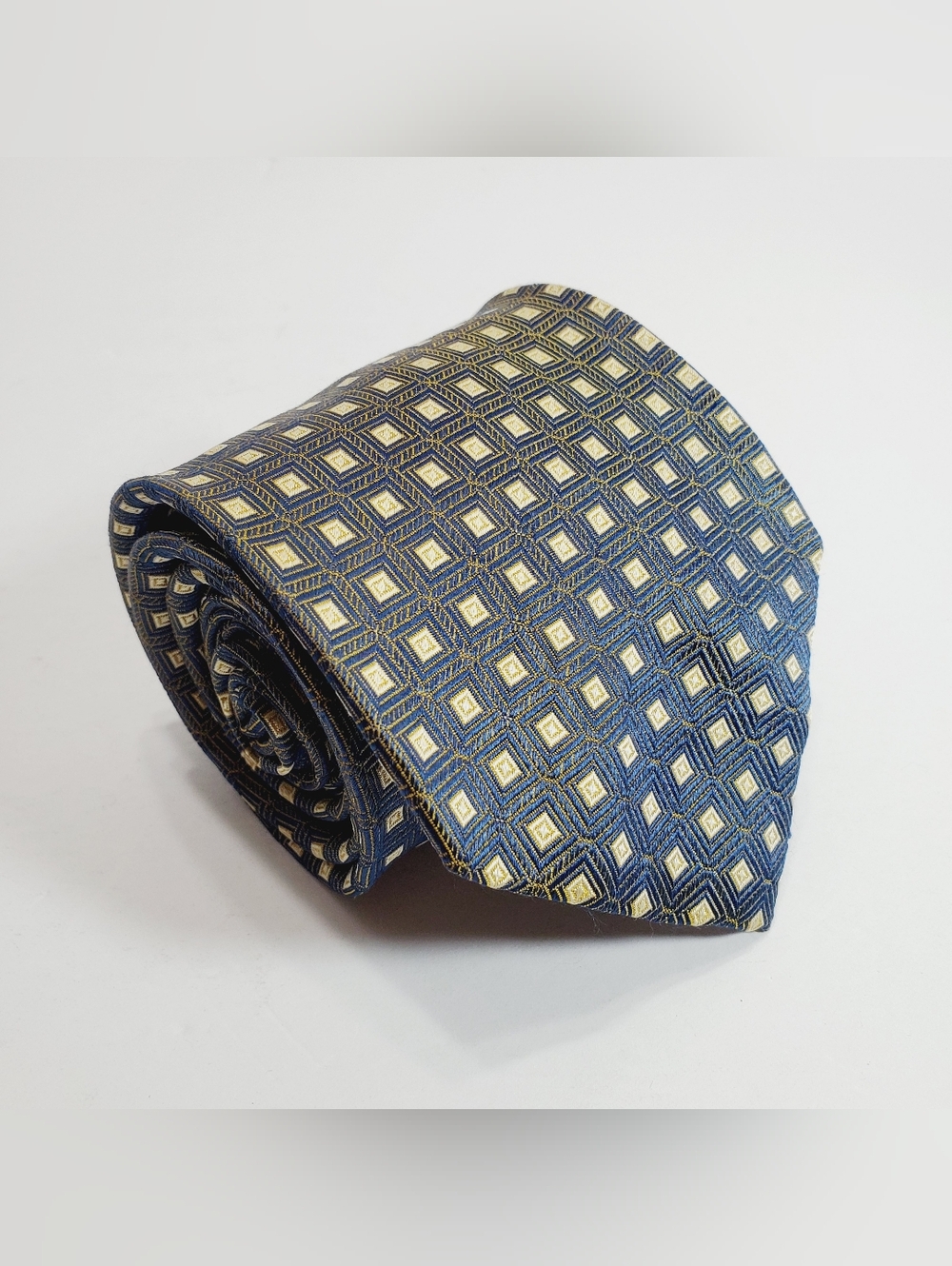 Valerio Garati Color-Shifting Geometric Pattern  Men's Silk Neck Tie Jacquard